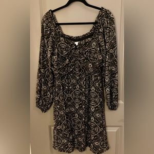 Maurices Floral V-Neck Babydoll Mini Dress